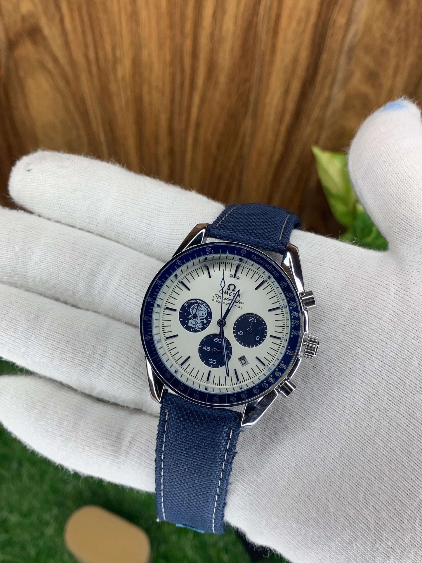 Omega Snoopy Blue Watch