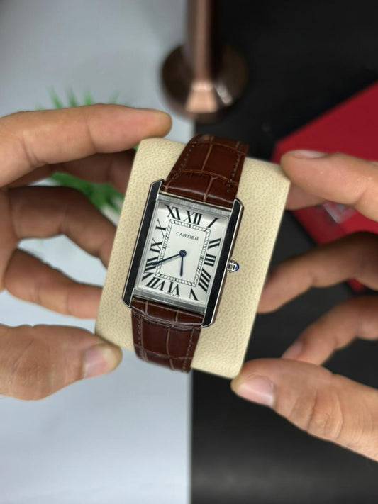 CARTIER LOUIS TANK BROWN